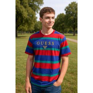 Vintage Guess Jeans Striped Men’s Shirt Medium EUC